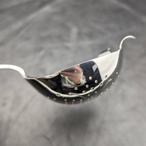 1917 British Antique Sterling Silver Tea Strainer